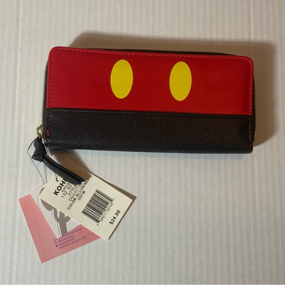 DANI Disney Mickey Mouse Red and Black Wallet